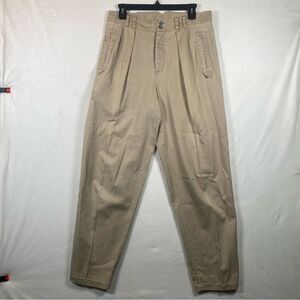 Vintage Chaus Sport High Waisted Pleated Front Tapered Leg Pants Size 8